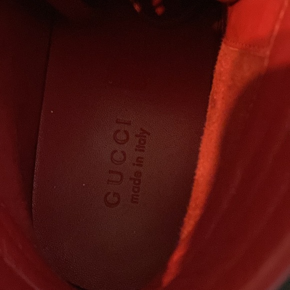 GUCCI GUCCISSIMA TRAINERS SIZE 9 OR 43 EURO FITS LIKE 9.5-10 BURNT RED COLOR - Picture 13 of 14